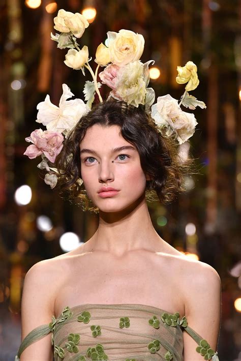 dior flower runway|christian dior runway looks.